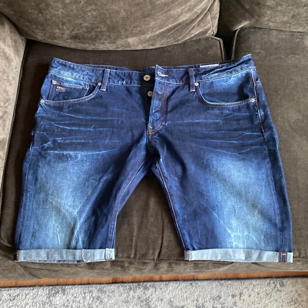 G star denim blue Jean shorts